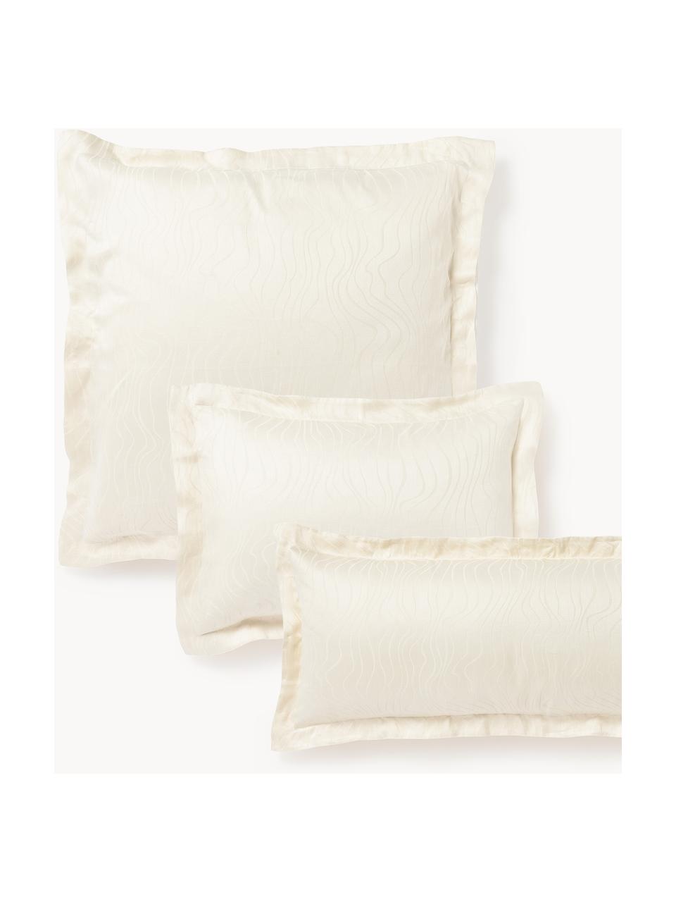 Funda de almohada de lino Malia, Off White, An 45 x L 110 cm