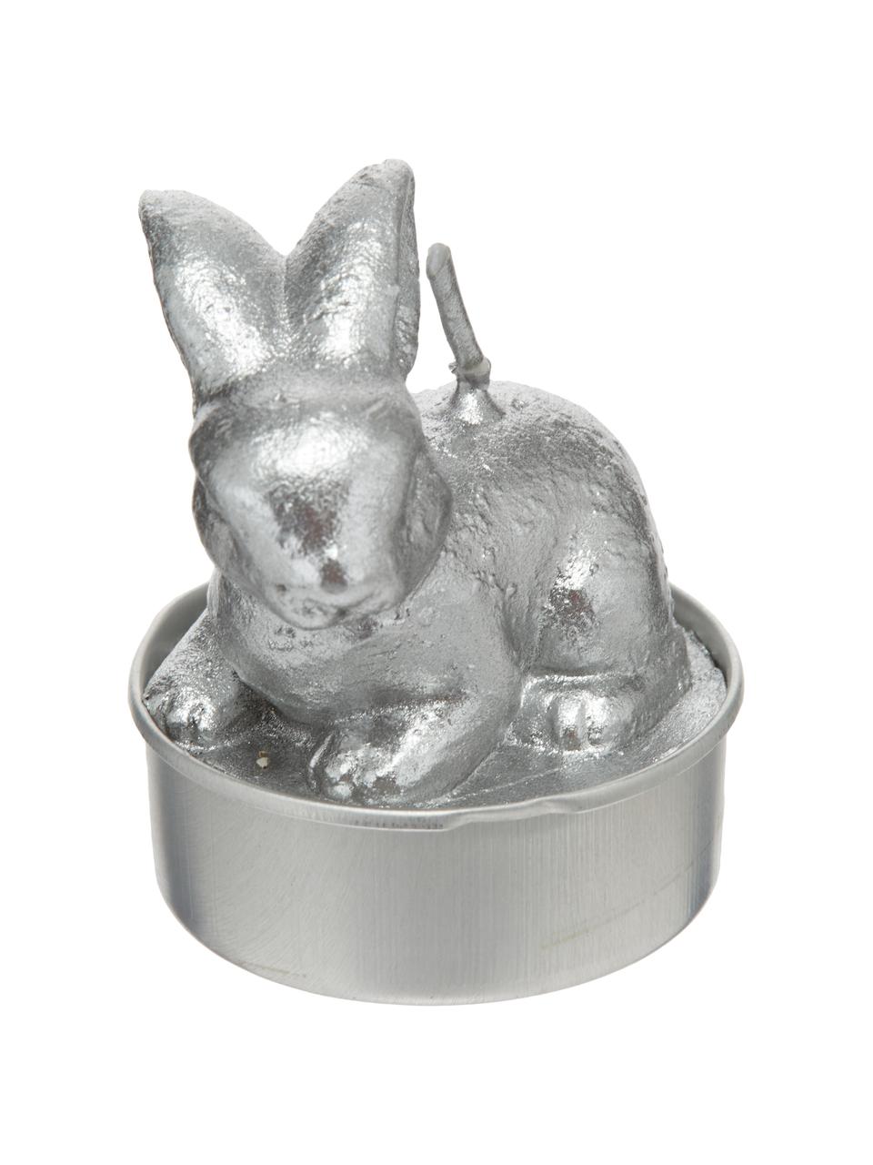 Set de velas Hasen, 6 uds., Cera, Plateado, Ø 6 x Al 10 cm