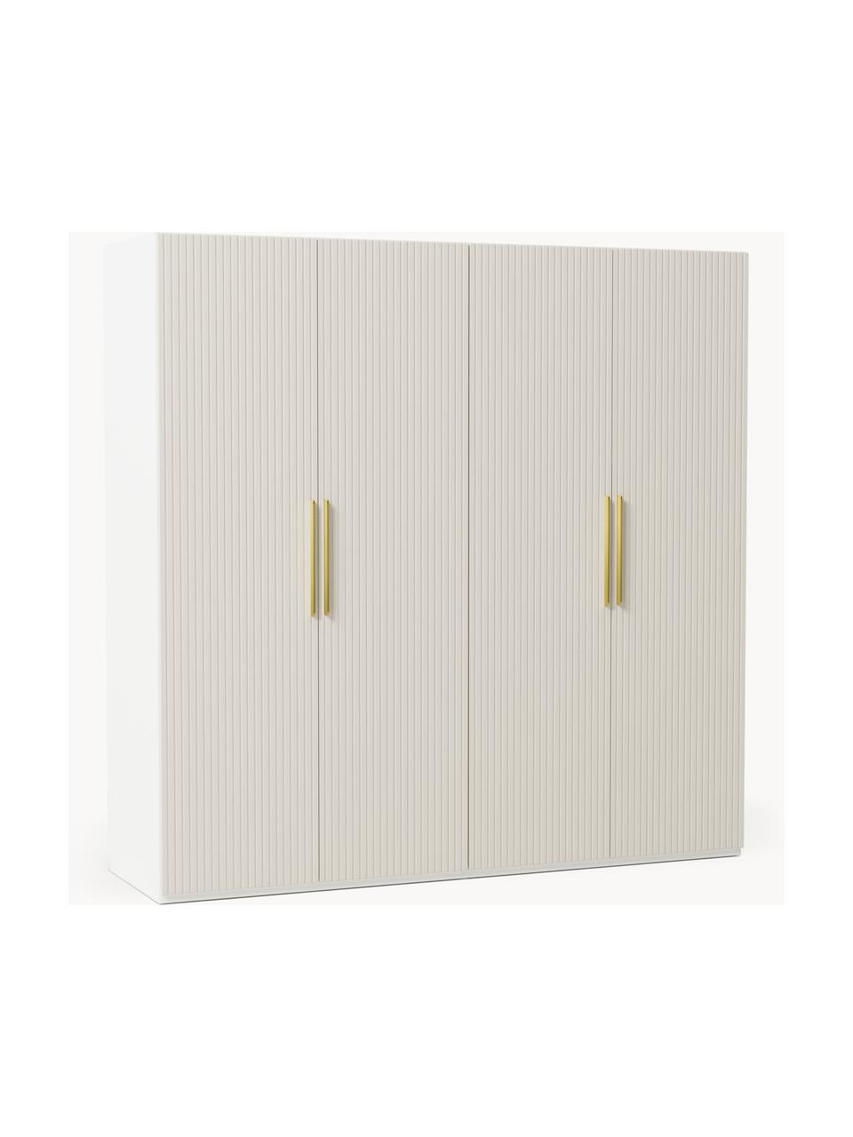 Armoire modulaire à portes battantes Simone, larg. 200 cm, plusieurs variantes, Bois, beige clair, Basic Interior, larg. 200 x haut. 200 cm