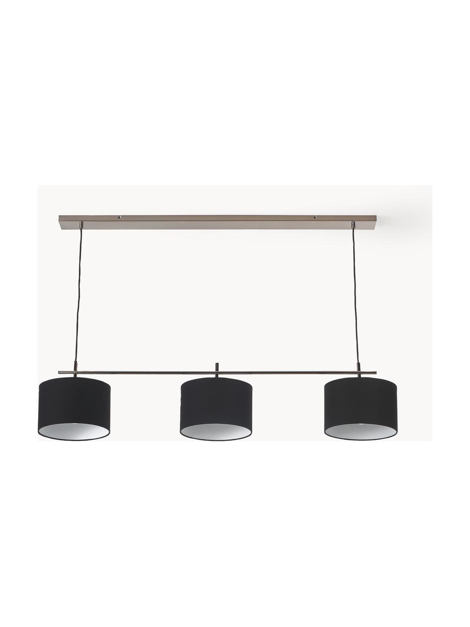 Grande suspension Liara, Noir, larg. 140 x haut. 18 cm