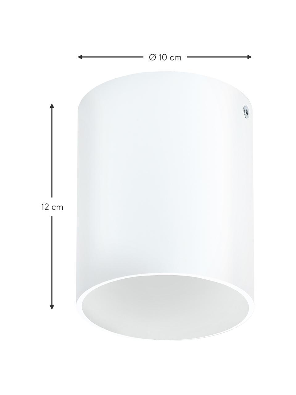 Faretto da soffitto a LED Marty, Baldacchino: metallo verniciato a polv, Bianco, Ø 10 x Alt. 12 cm