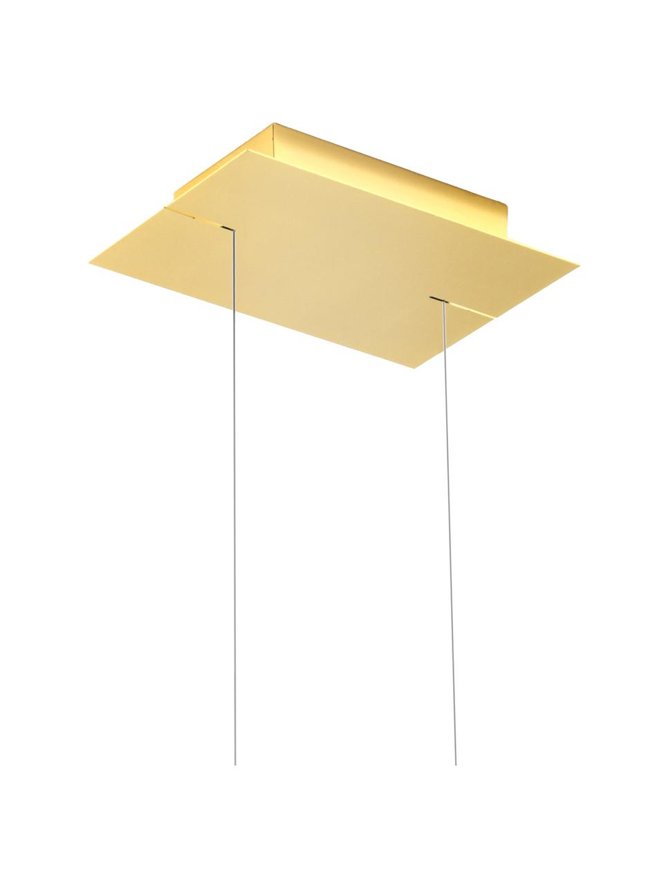 Grande suspension LED artisanale Tim, Doré, haute brillance, larg. 78 x haut. 78 cm