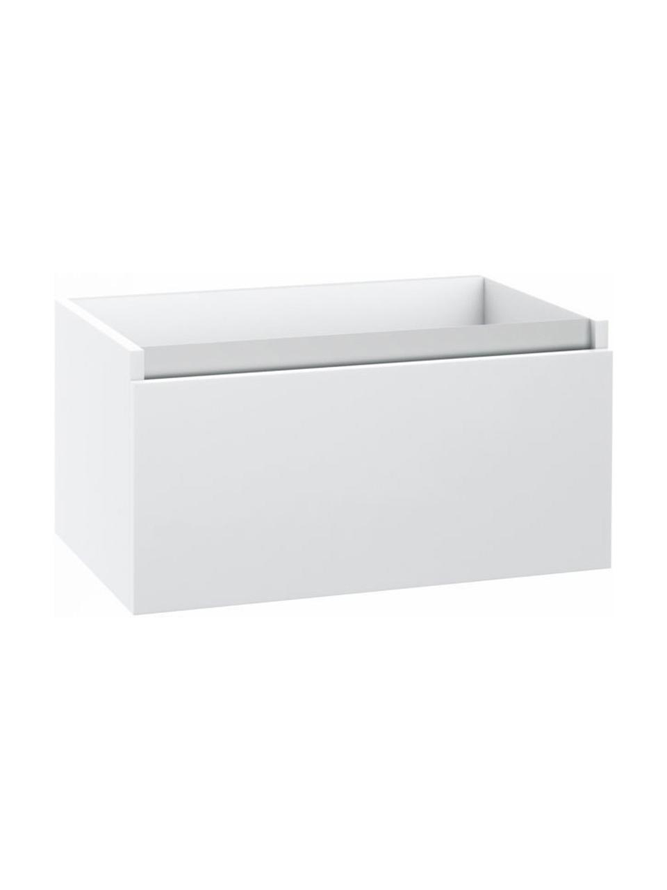 Set lavabo doble Perth, 7 pzas., Lámpara: aluminio, Espejo: vidrio, Parte trasera: plástico ABS, Blanco, Set de diferentes tamaños