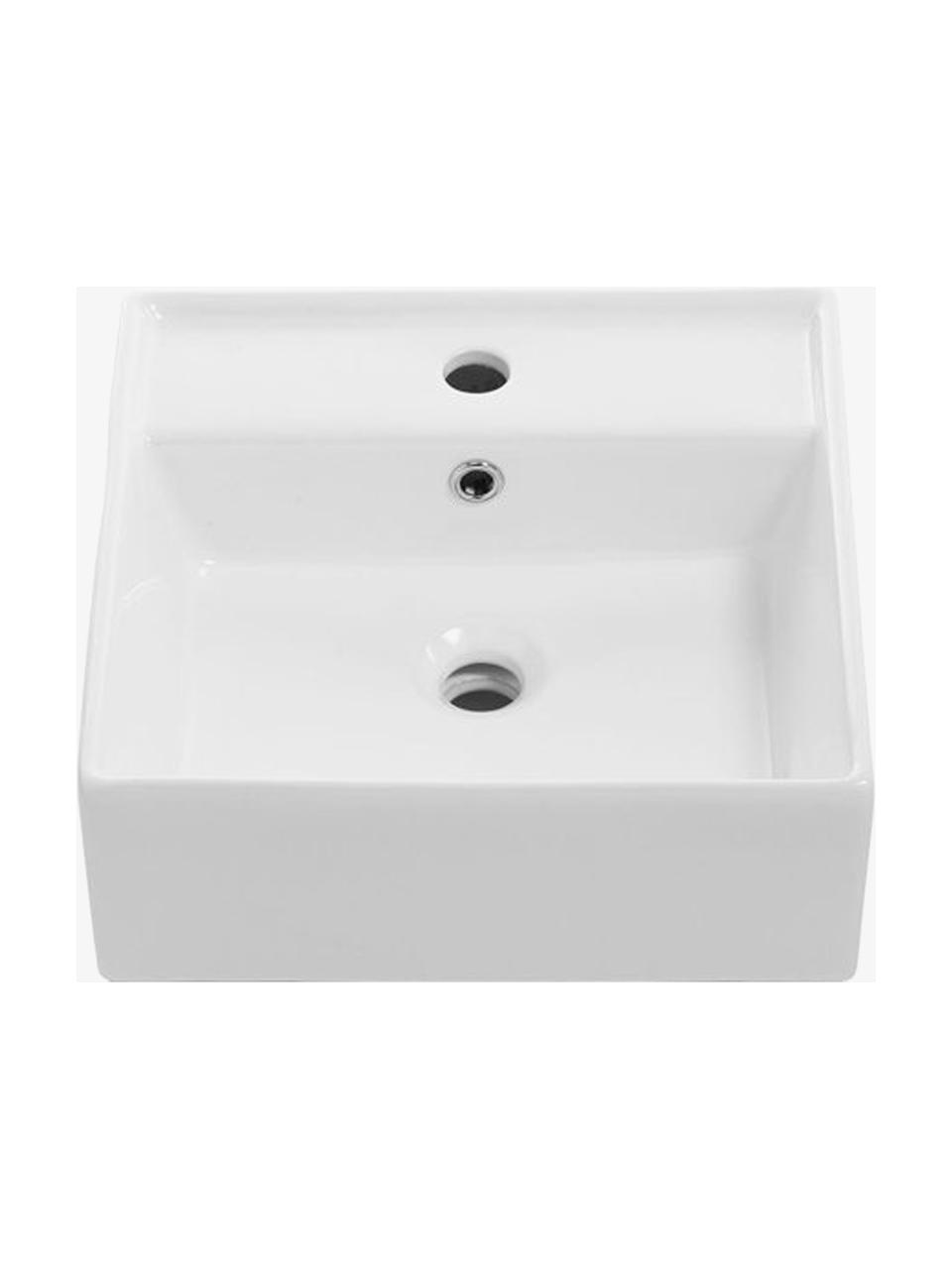 Set de salle de bain double vasque Perth, 7 élém., Blanc, Lot tailles variées