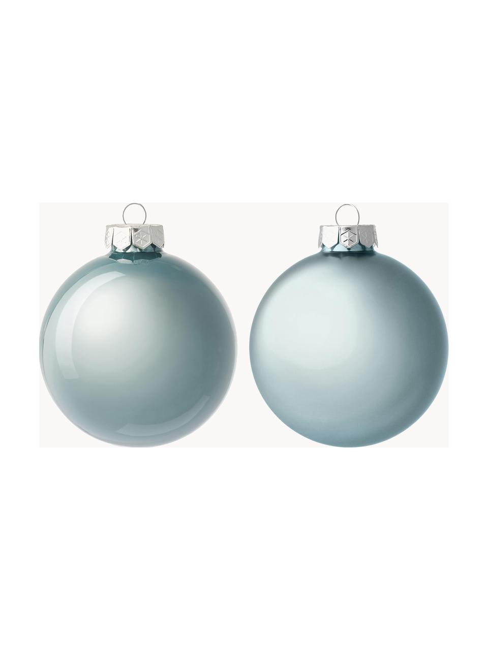 Boules de Noël Evergreen, 16 pièces, Bleu ciel, Ø 8 cm