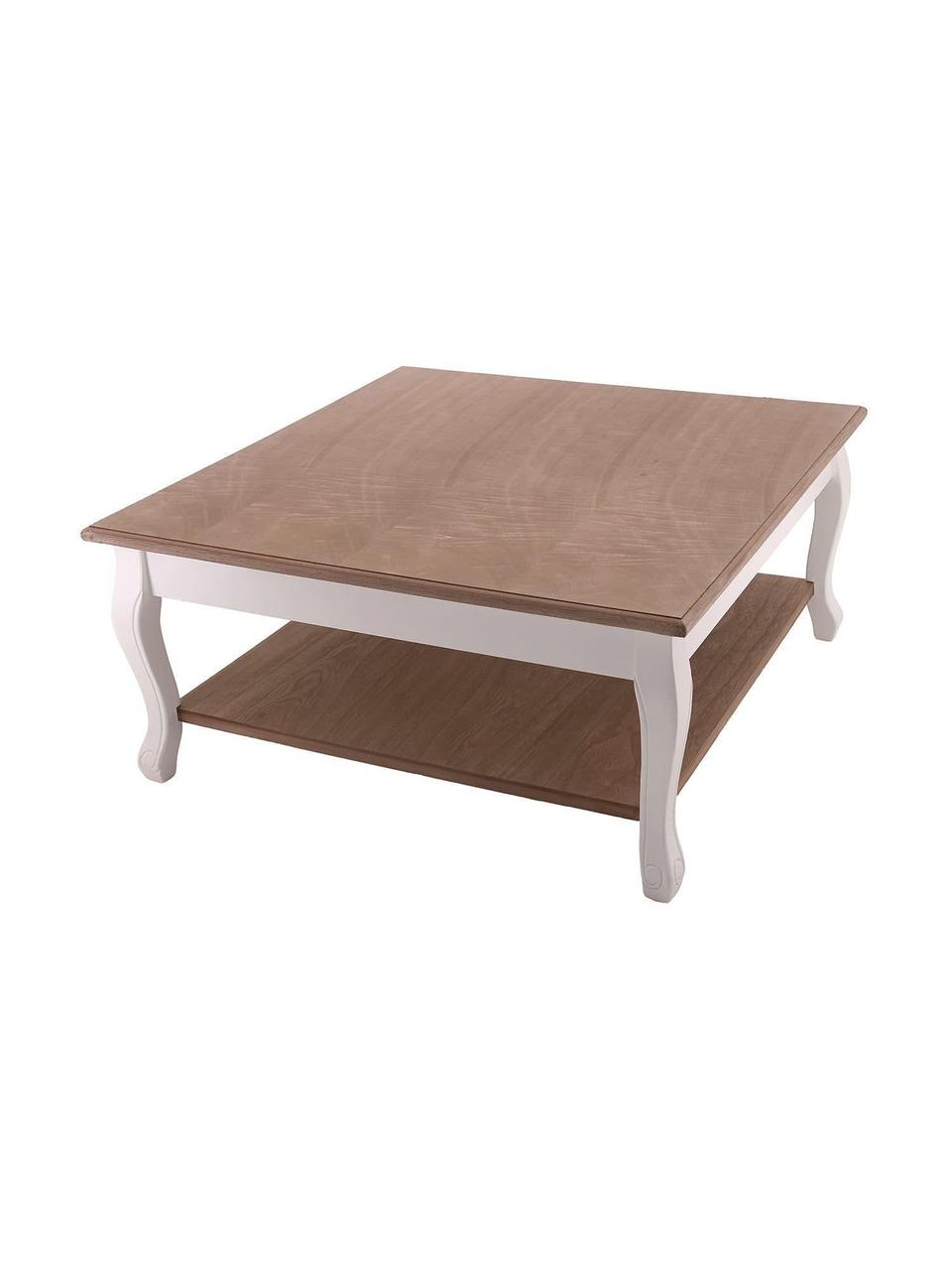 Mesa de centro Woodi, Madera de abeto, Beige, marfil, An 80 x Al 35 cm