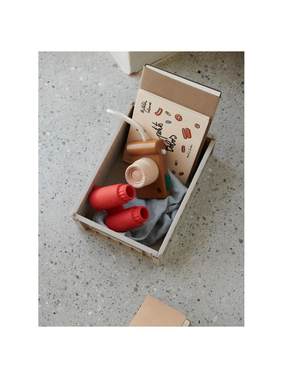 Klappboxen Weston aus recyceltem Kunststoff, klein, 2 Stück, Recycelter Kunststoff, Beige, B 25 x H 10 cm
