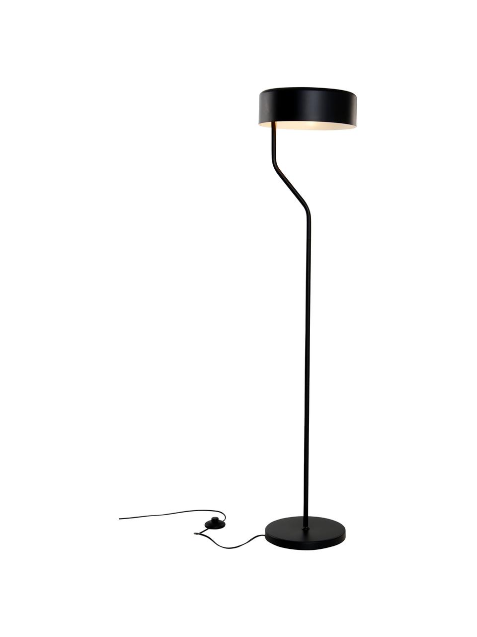 Kovová lampa na čítanie Zed, Čierna