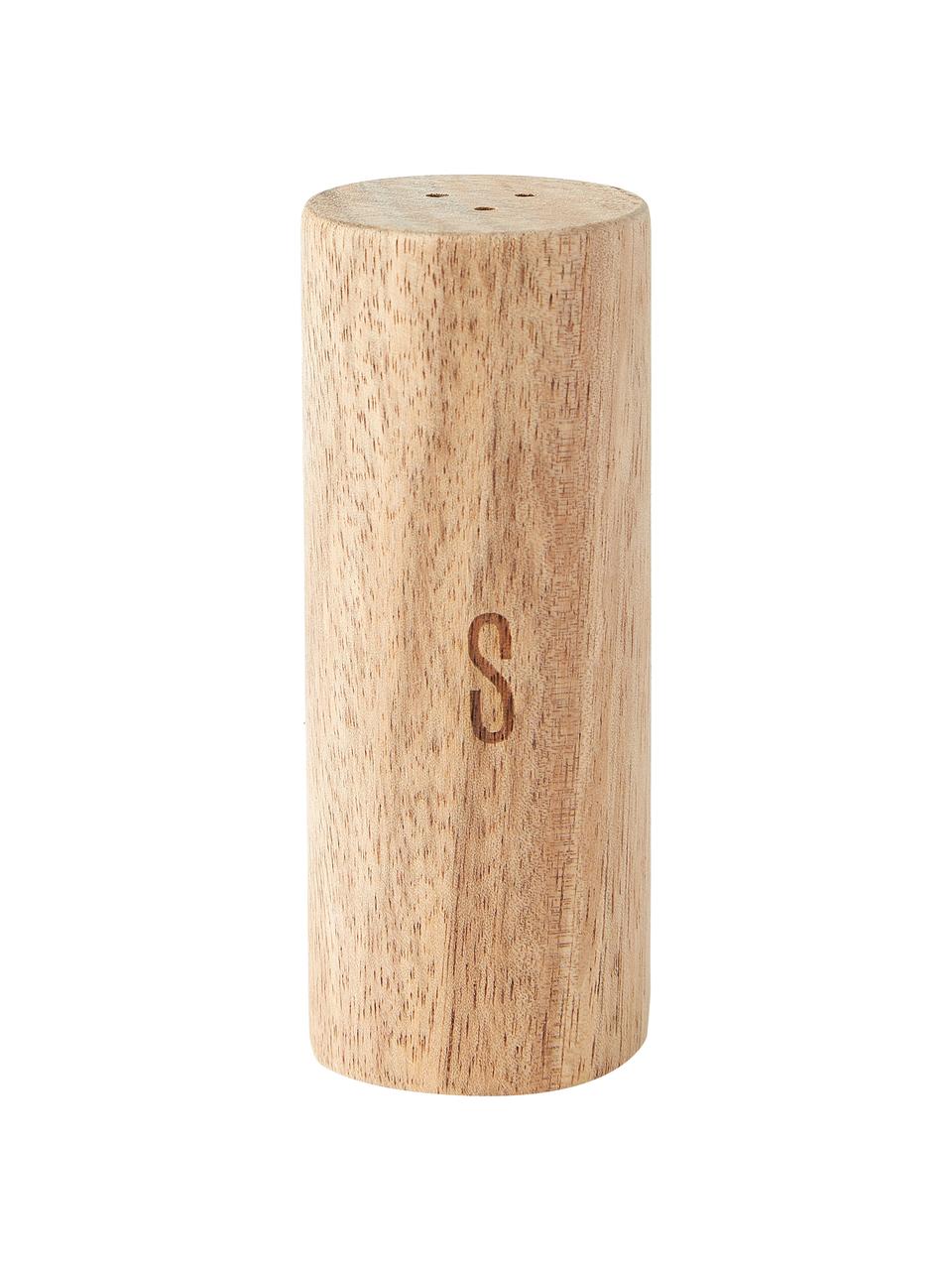 Komplet solniczki i pieprzniczki Wooden, 2 elem., Drewno naturalne, Jasne drewno naturalne, Ø 4 x W 10 cm