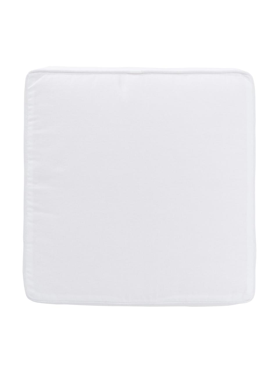 Hohes Baumwoll-Sitzkissen Zoey in Weiß, Bezug: 100% Baumwolle, Weiß, B 40 x L 40 cm