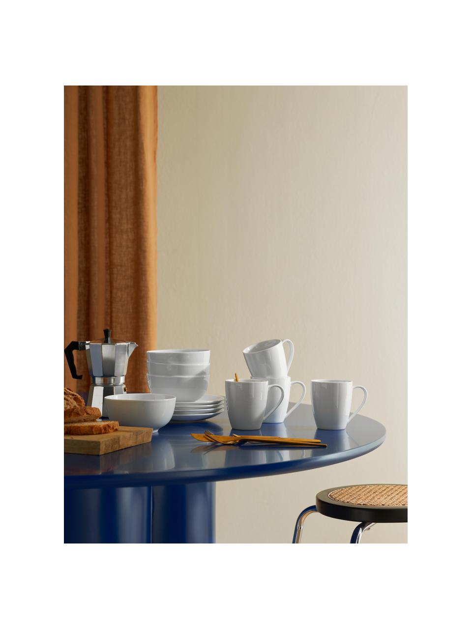 Sada porcelánového snídaňového nádobí Delight Classic, 12 dílů, Porcelán, Bílá, Pro 4 osoby (12 dílů)