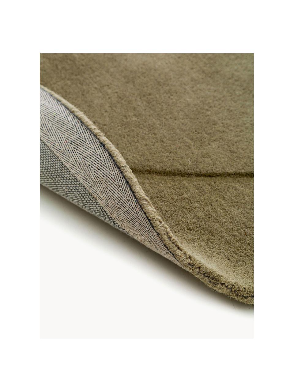 Ręcznie tkany dywan z wełny Shape, 100% wełna

Włókna dywanów wełnianych mogą nieznacznie rozluźniać się w pierwszych tygodniach użytkowania, co ustępuje po pewnym czasie, Oliwkowy zielony, Ø 200 cm (Rozmiar L)