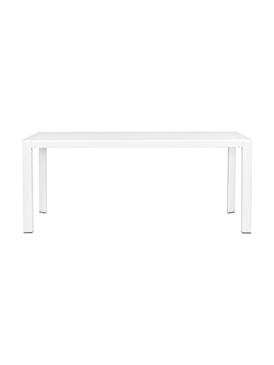 Gartentisch Kirby, Aluminium, pulverbeschichtet, Weiß, B 180 x T 90 cm
