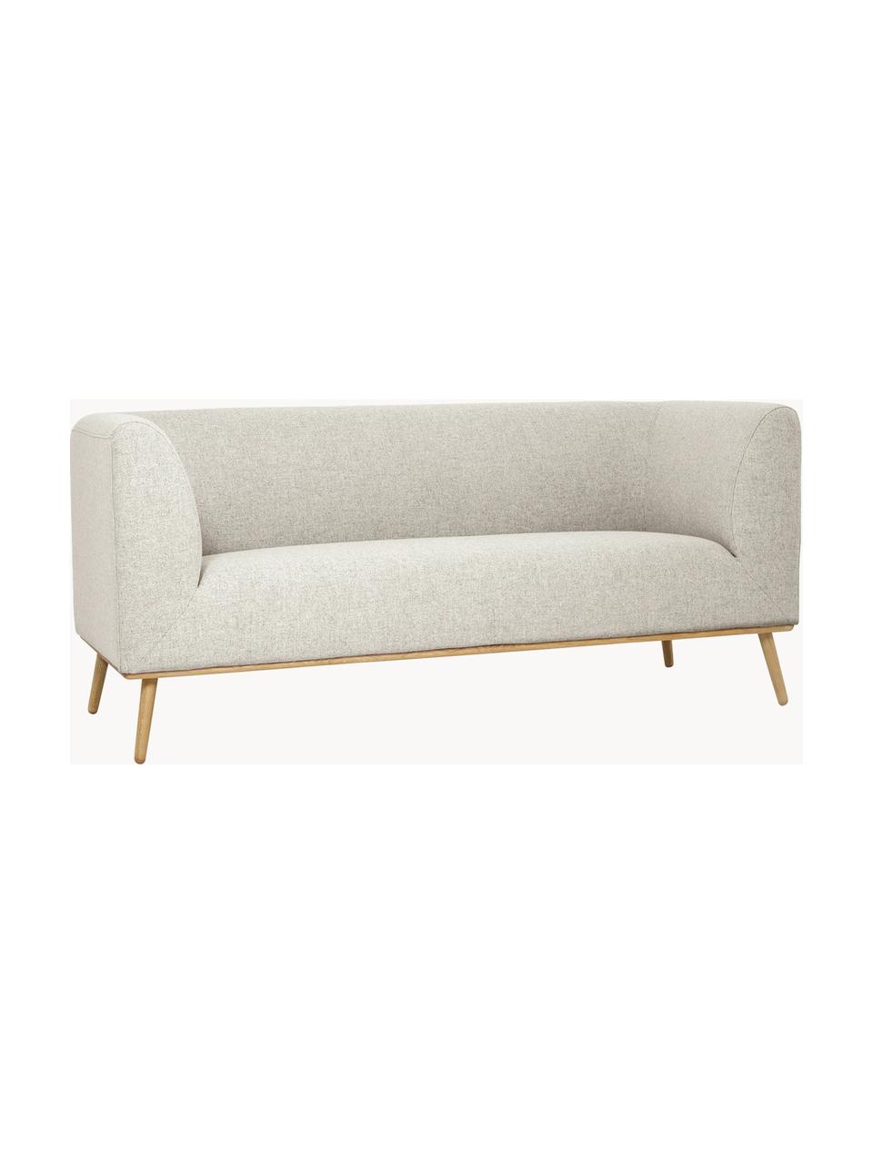 Sofa Archie (2-Sitzer) mit Eichenholz-Füssen, Bezug: 100% Wolle, Gestell: Kiefernholz, FSC-zertifiz, Beine: Massives Eichenholz, FSC-, Webstoff Hellbeige, B 162 x T 90 cm