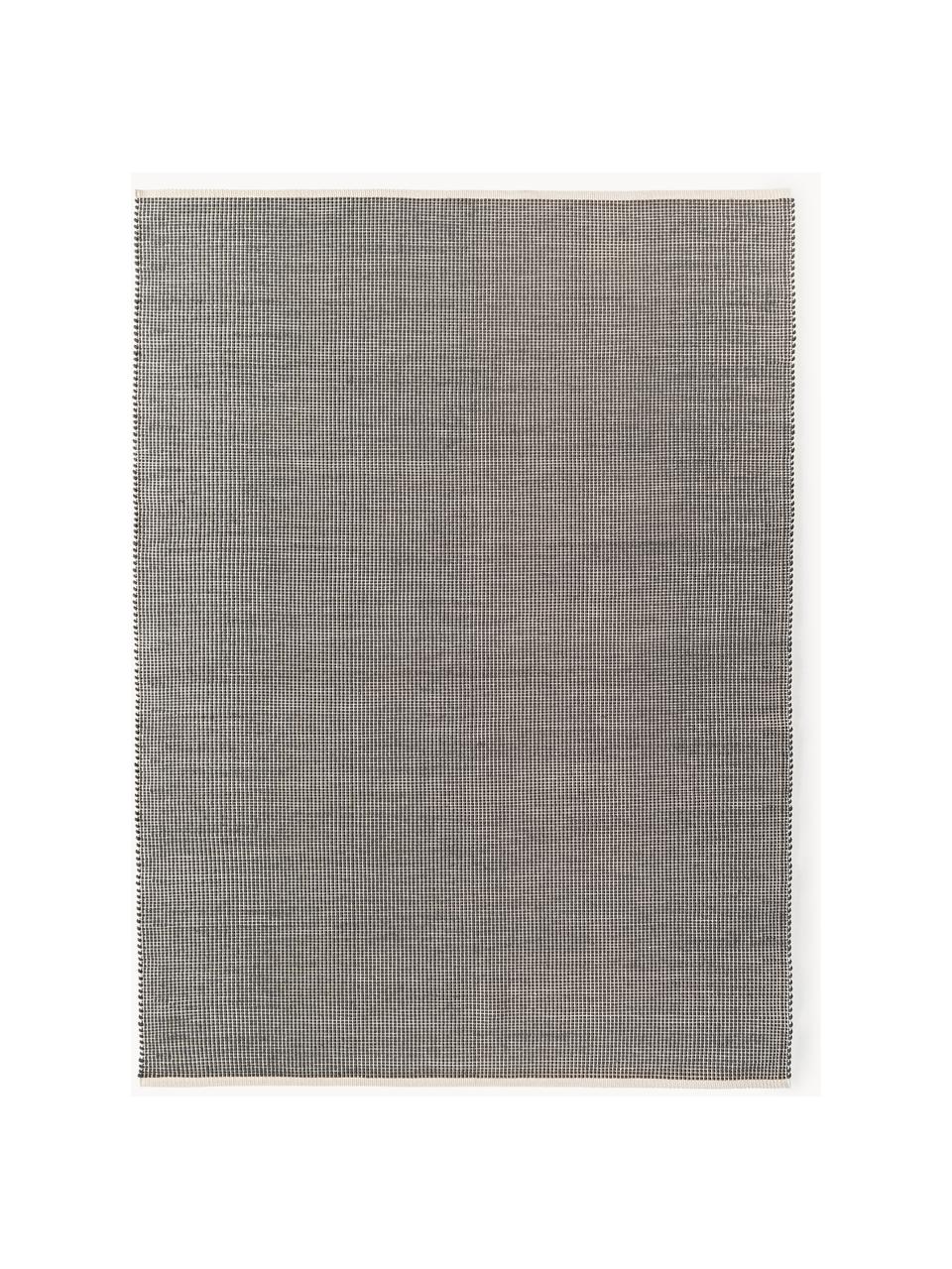 Alfombra artesanal de lana Amaro, 67% lana (certificado RWS), 33% algodón 

Las alfombras de lana se pueden aflojar durante las primeras semanas de uso, la pelusa se reduce con el uso diario., Gris, beige claro, An 80 x L 150 cm (Tamaño XS)