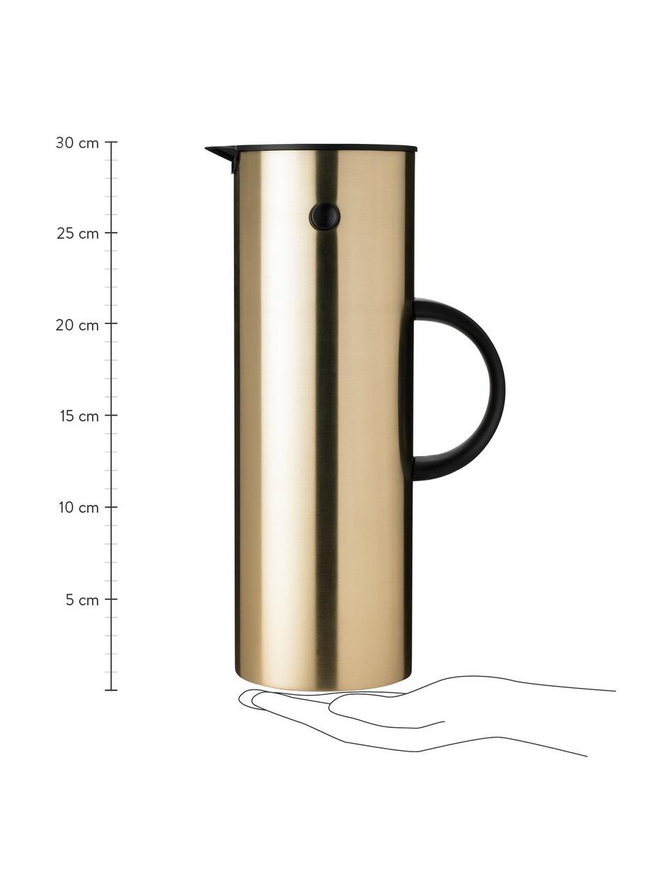 Pichet isotherme doré EM77, Plastique ABS avec partie intérieure en verre, Couleur dorée, Ø 11 x haut. 30 cm