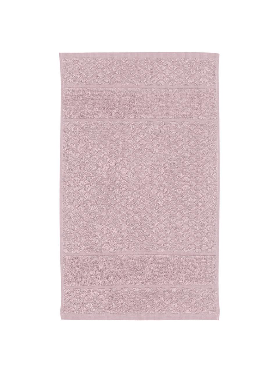 Serviette de toilette vieux rose nid d'abeille Katharina, de différentes tailles, Vieux rose, Serviettes de toilette, larg. 50 x long. 100 cm, 2 pièces