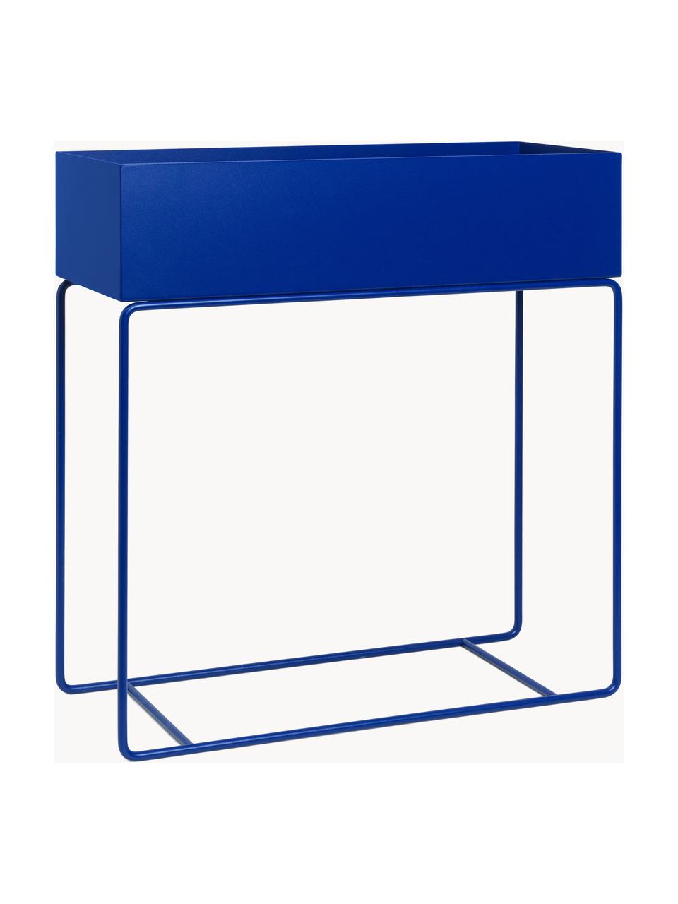 Cache-pot Plant Box, Acier, revêtement par poudre, Bleu roi, larg. 60 x haut. 65 cm