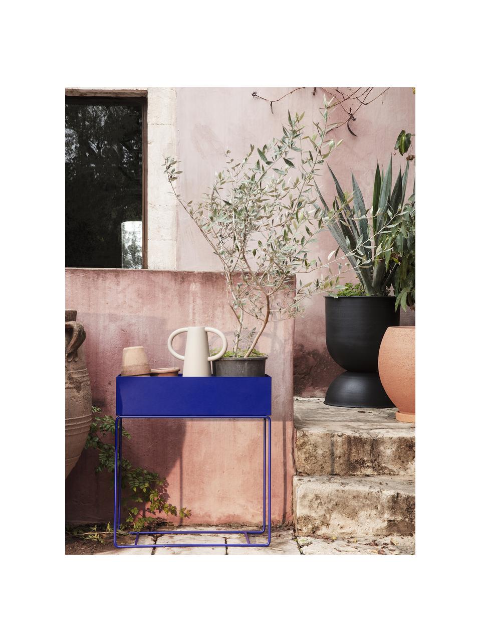 Cache-pot Plant Box, Acier, revêtement par poudre, Bleu roi, larg. 60 x haut. 65 cm