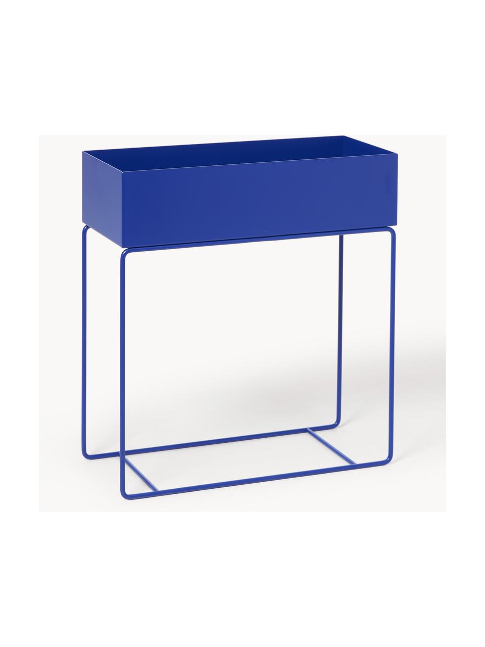 Übertopf Plant Box, Stahl, pulverbeschichtet, Royalblau, B 60 x H 65 cm