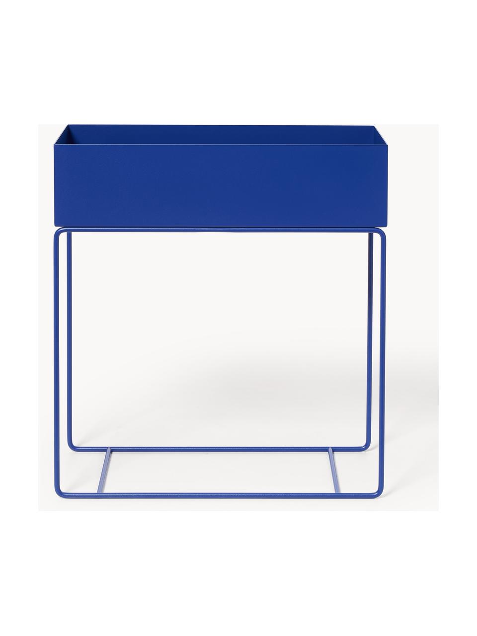 Übertopf Plant Box, Stahl, pulverbeschichtet, Royalblau, B 60 x H 65 cm