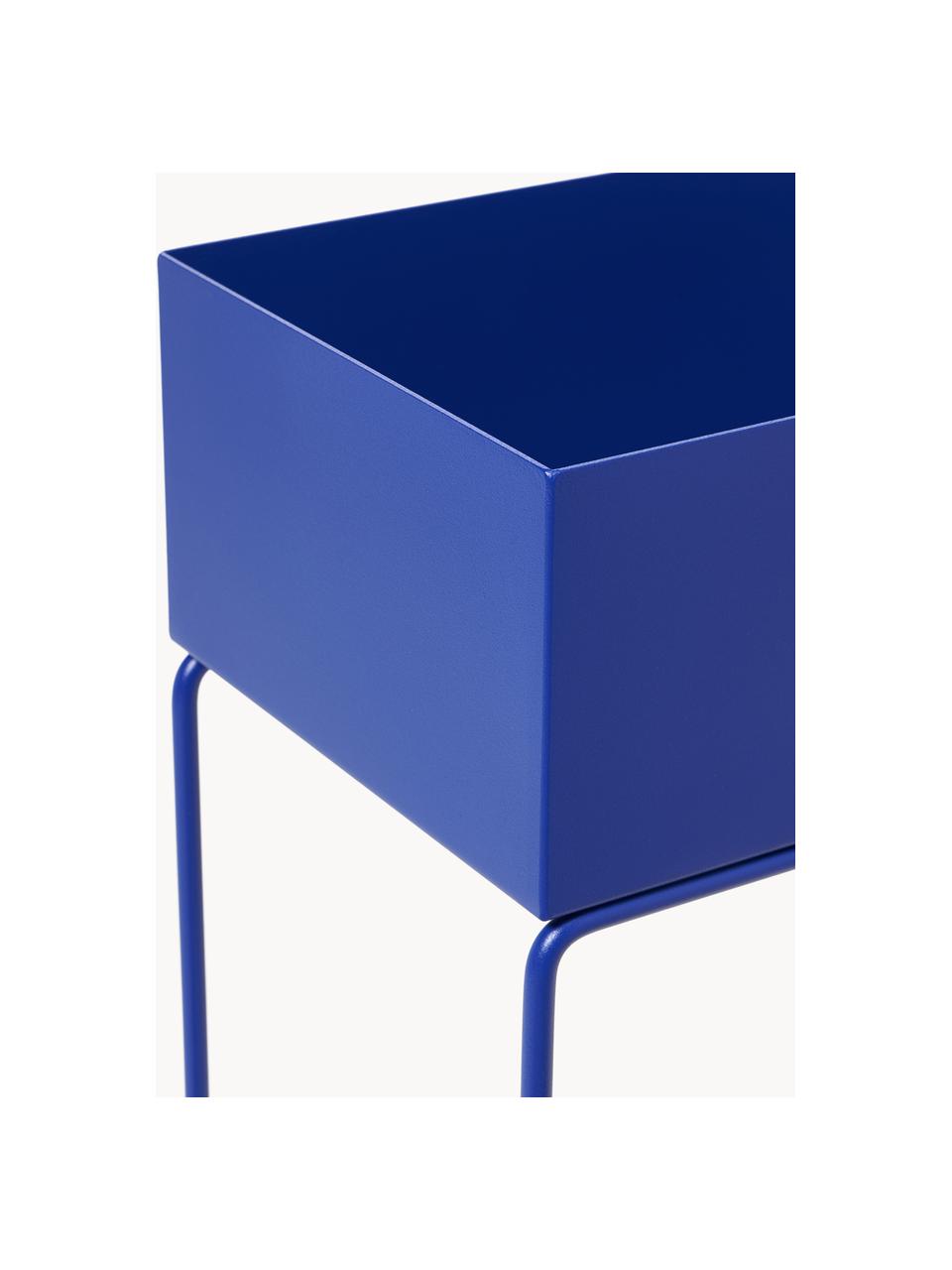 Übertopf Plant Box, Stahl, pulverbeschichtet, Royalblau, B 60 x H 65 cm