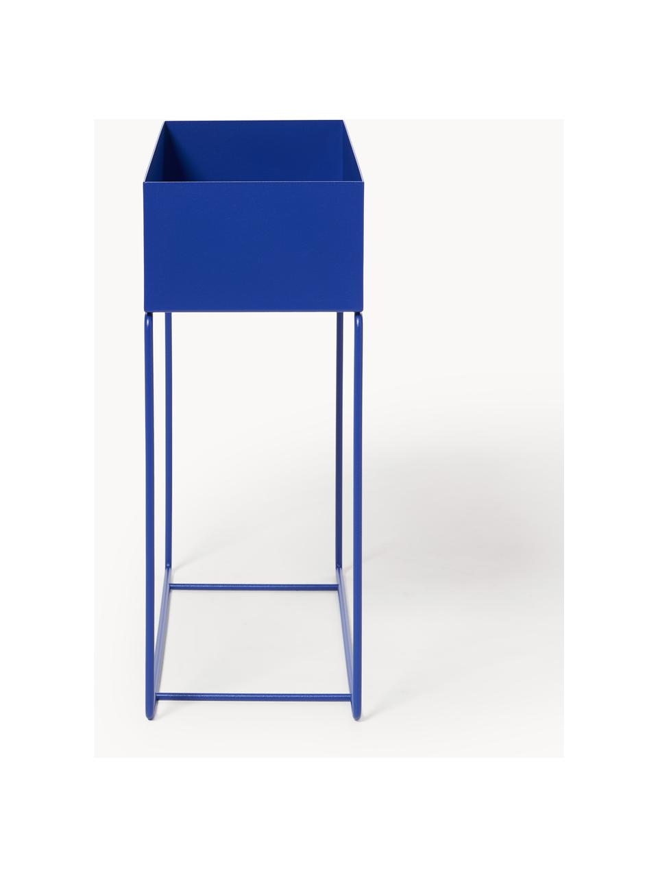 Übertopf Plant Box, Stahl, pulverbeschichtet, Royalblau, B 60 x H 65 cm