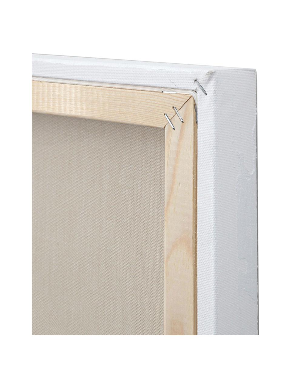 Ručně malovaný obraz na plátně Freja Blanche, Odstíny modré, odstíny béžové, Š 60 cm, V 80 cm