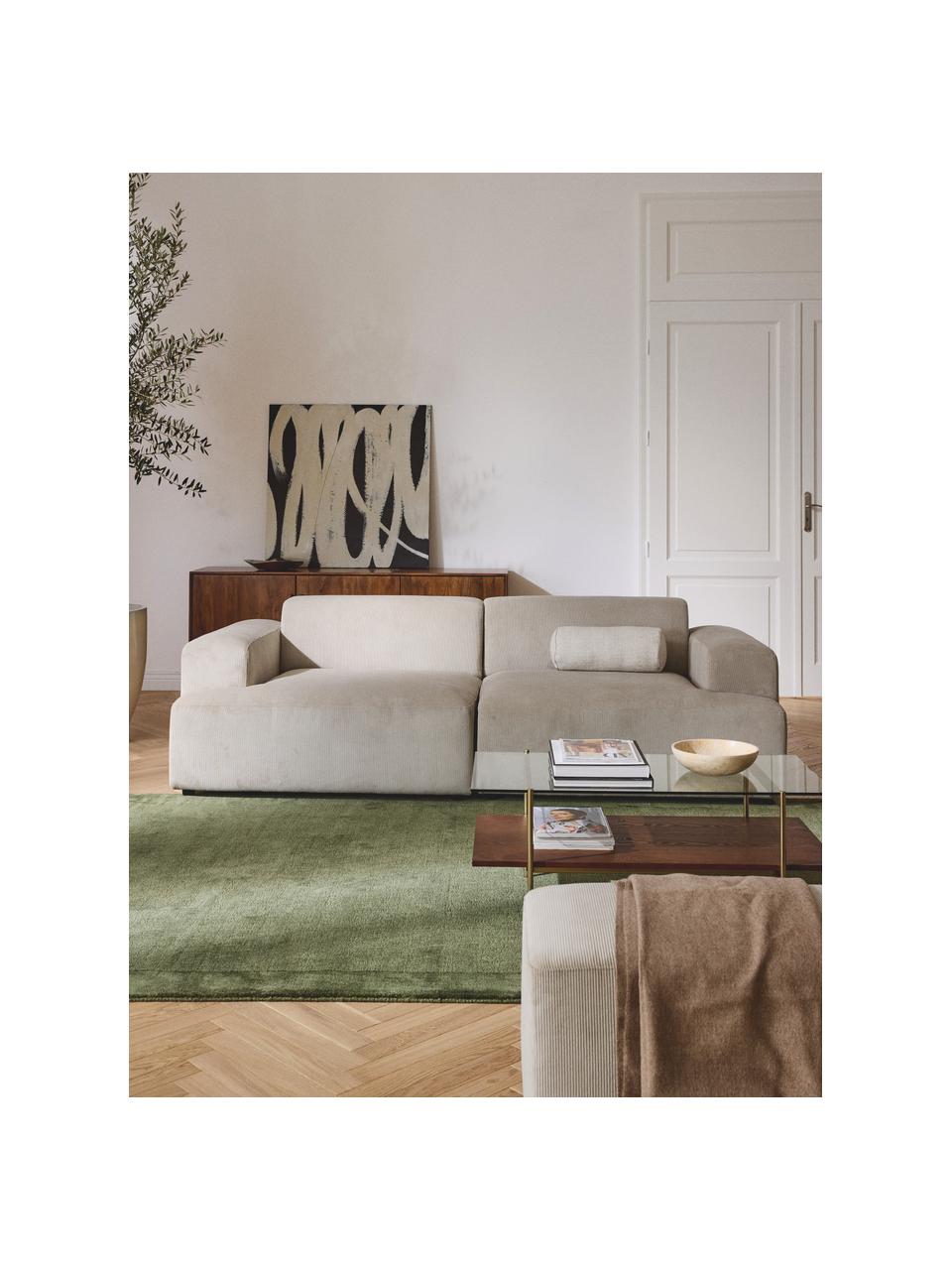 Cord-Sofa Melva (2-Sitzer), Bezug: Cord (92% Polyester, 8% P, Gestell: Massives Kiefernholz, Spa, Cord Hellbeige, B 198 x T 101 cm
