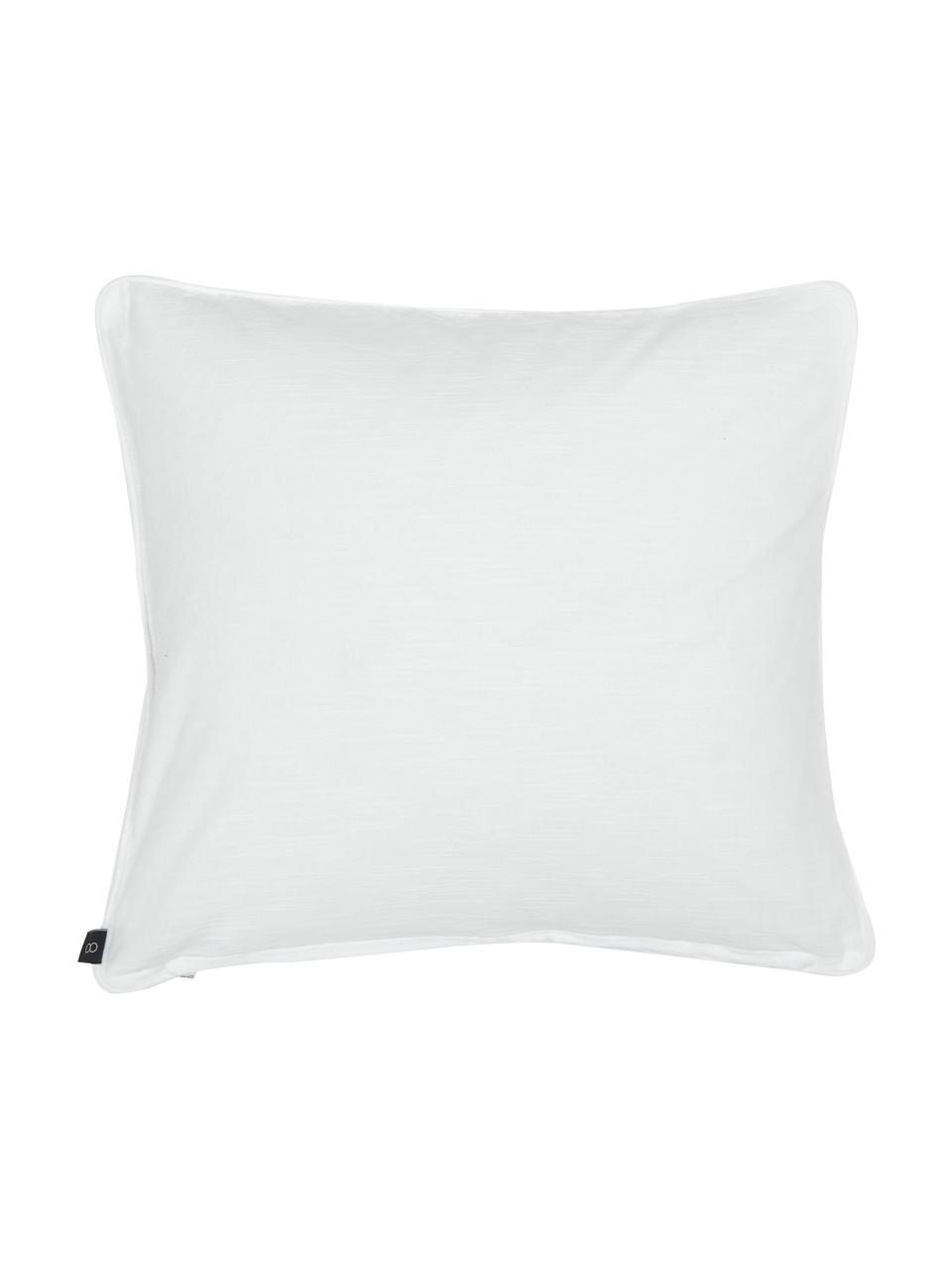 Bavlněný povlak na polštář Thiago, 100 % bavlna, Bílá, černá, Š 50 cm, D 50 cm