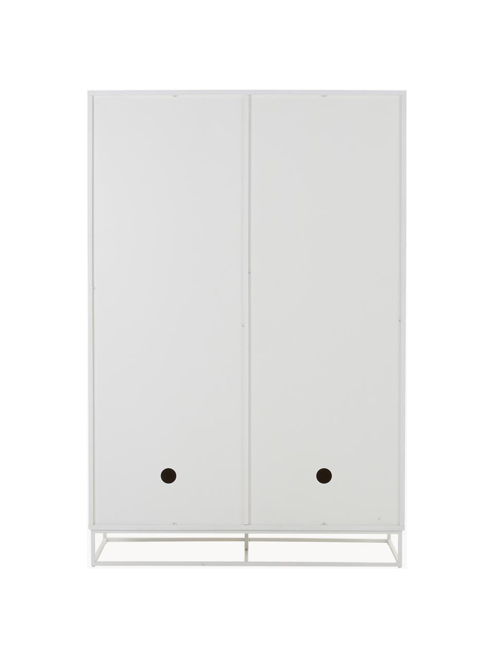 Kleiner Kleiderschrank Lyckeby, Holz, Off White lackiert, B 120 x H 180 cm