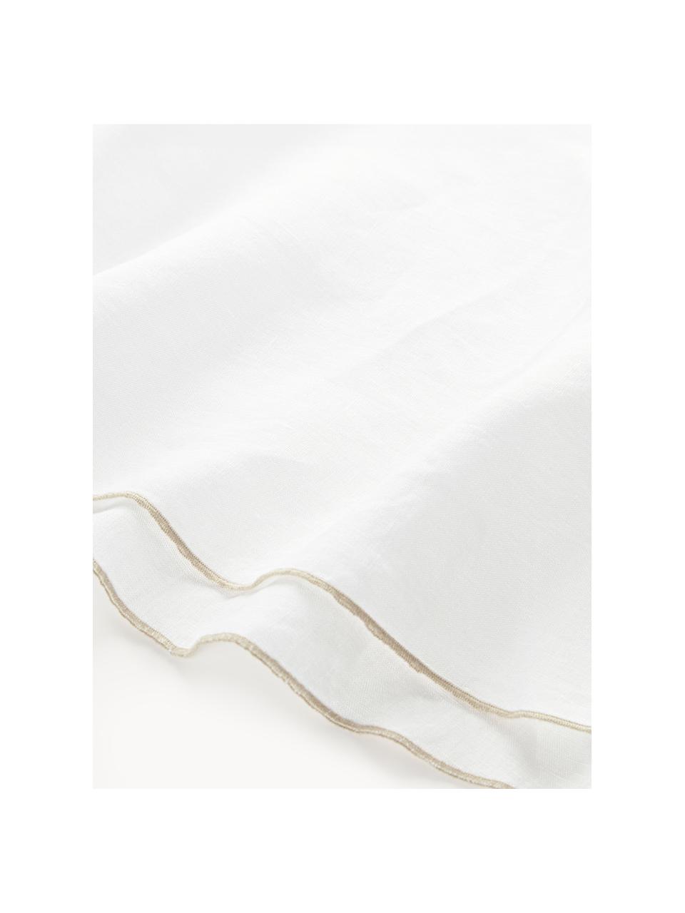 Nappe ronde en lin avec passepoil Kennedy, 100 % lin délavé

Le lin est une fibre naturelle qui se caractérise par ses propriétés respirantes, sa résistance et son toucher doux

Le matériau est certifié STANDARD 100 OEKO-TEX®, 6760CIT, CITEVE, Blanc, beige clair, 4-6 personnes (Ø 180 cm)