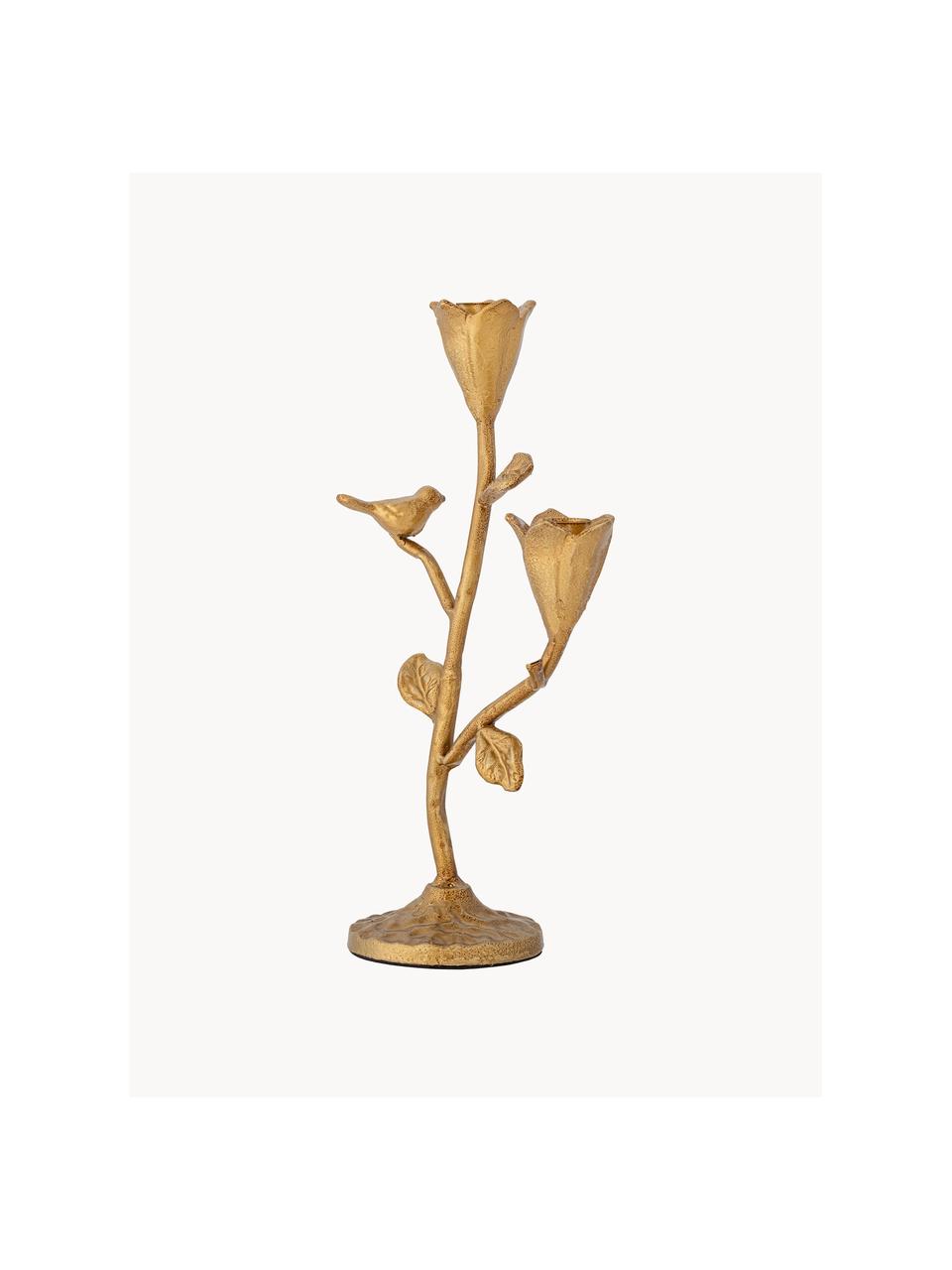 Svícen Trianon, Potažený kov, Zlatá, Š 14 cm, V 30 cm