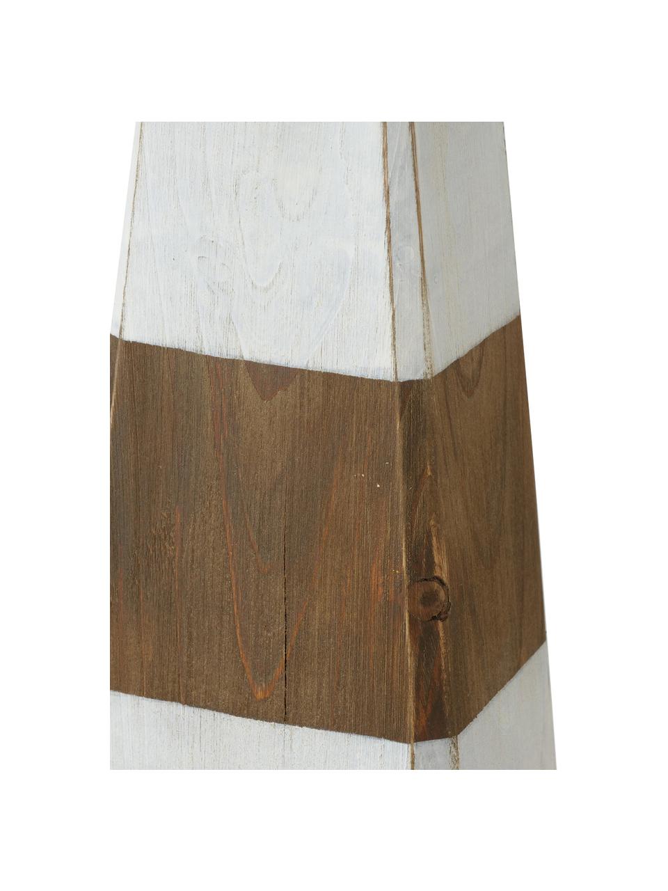 Sada dekorací Melino, 2 díly, Smrkové dřevo, Hnědá, bílá, Ø 9 cm, V 36 cm