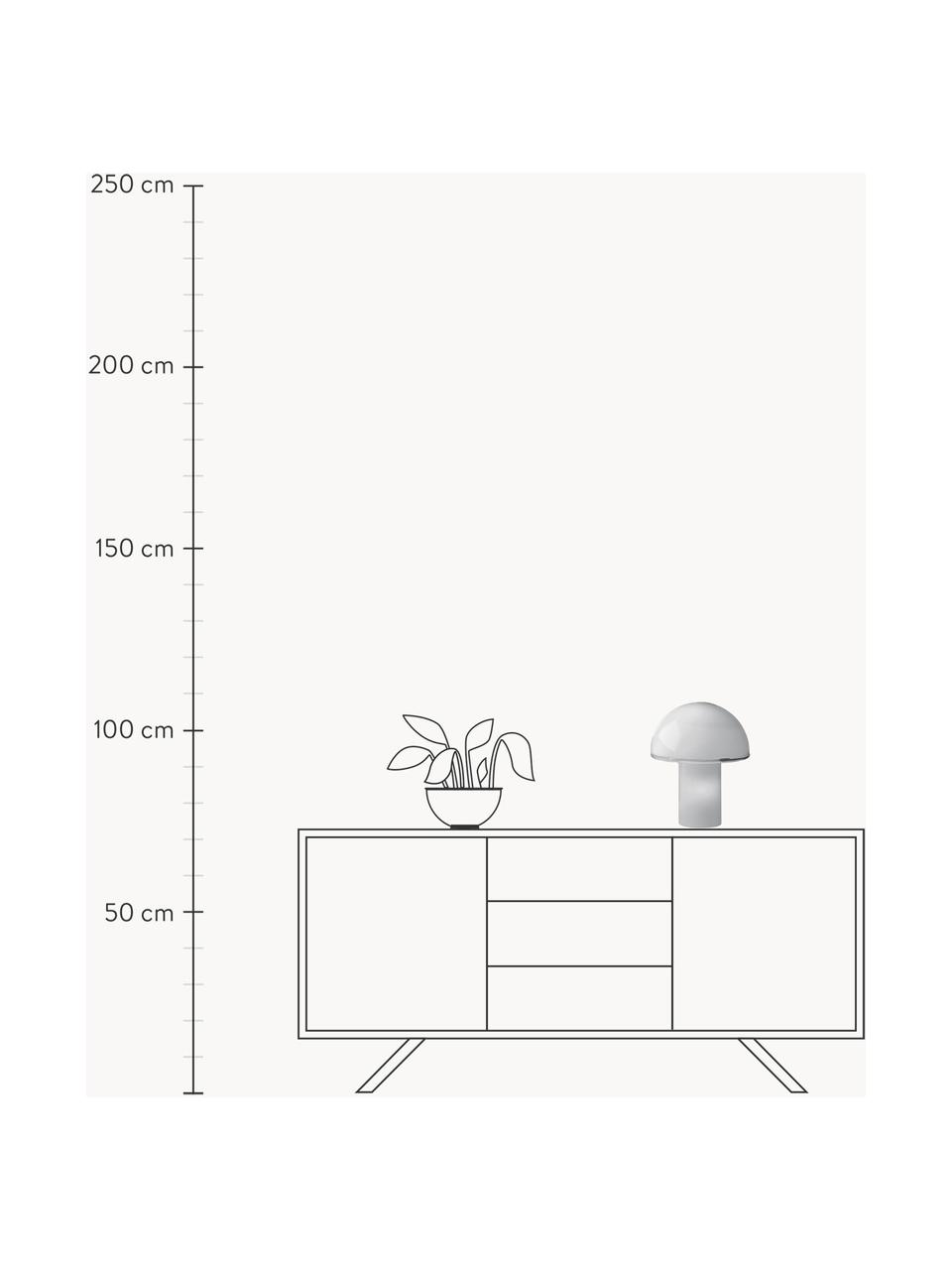 Mundgeblasene Tischlampe Onfale, in verschiedenen Grössen, Opalglas, mundgeblasen, Weiss, Ø 36 x H 44 cm