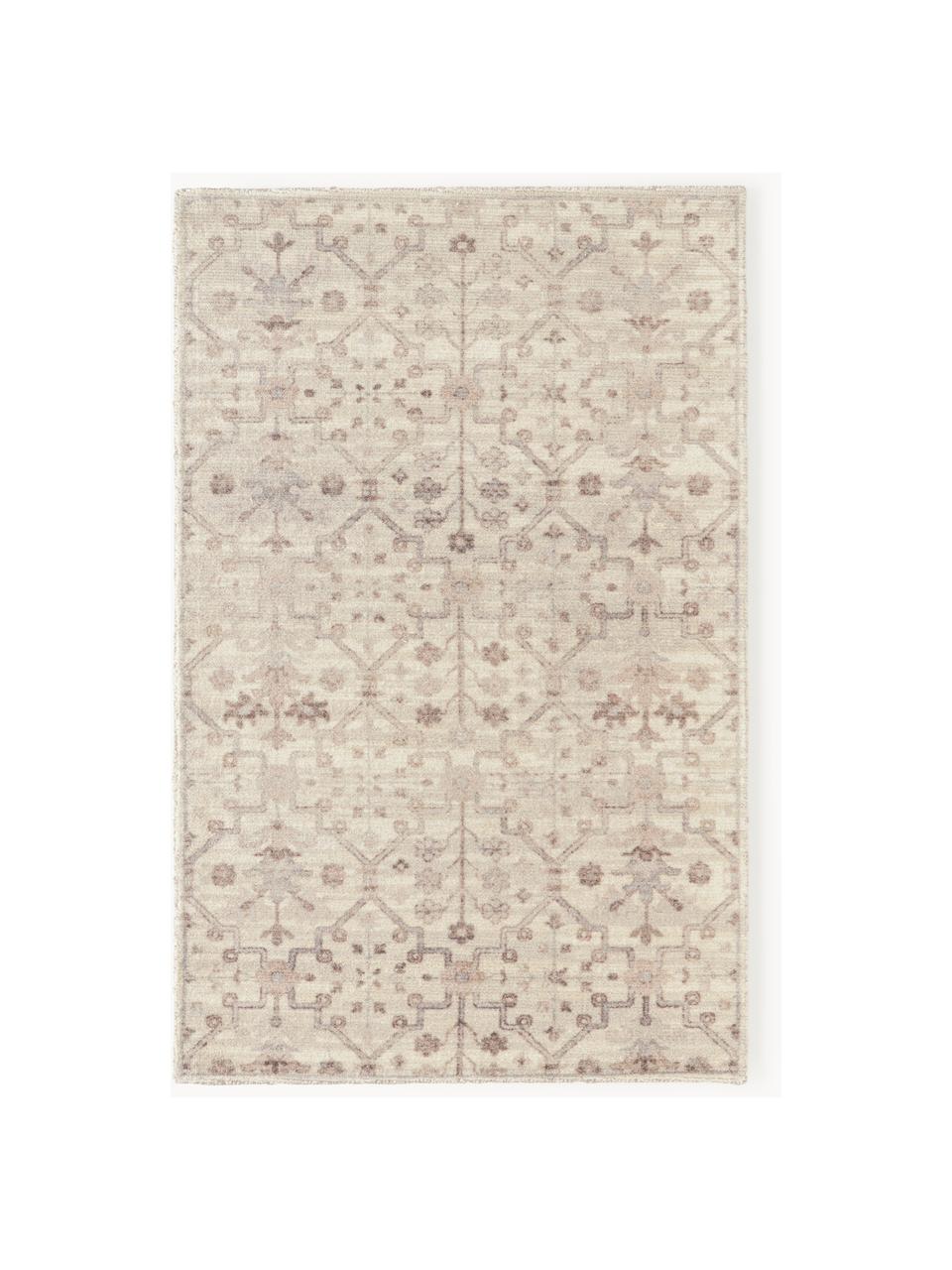 Alfombra artesanal de pelo corto Rosalie, 100% lana, Tonos beige, An 120 x L 180 cm (Tamaño S)