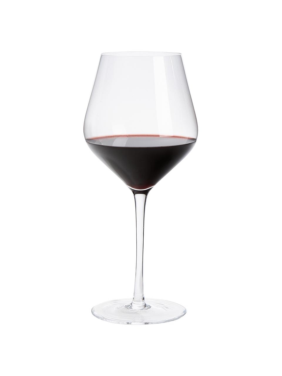 Ručne fúkané poháre na červené víno Ays, 4 ks, Sklo, Priehľadná, Ø 7 x V 25 cm, 700 ml