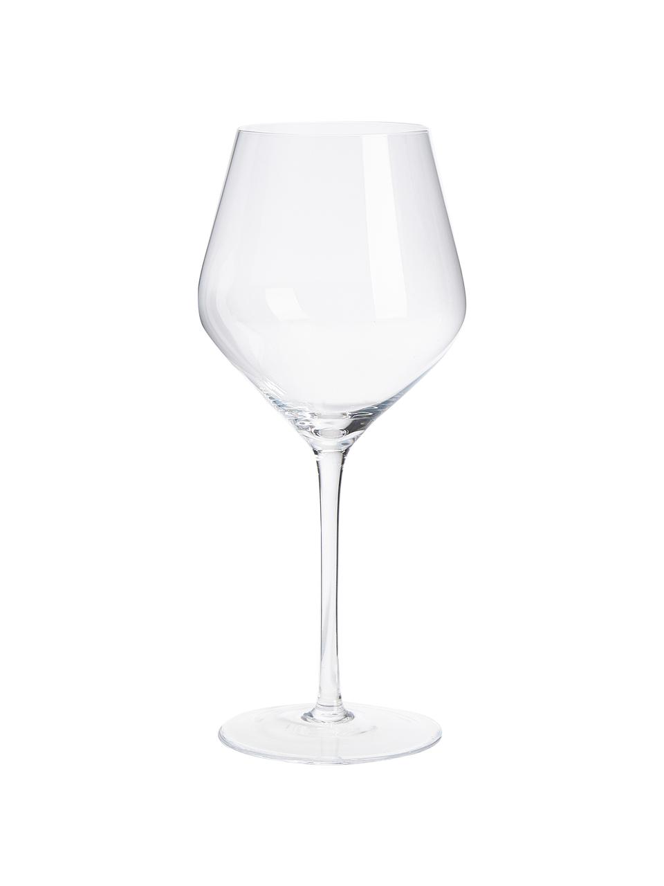 Copas de vino tinto sopladas artesanalmente Ays, 4 uds., Vidrio, Transparente, Ø 7 x Al 25 cm, 700 ml