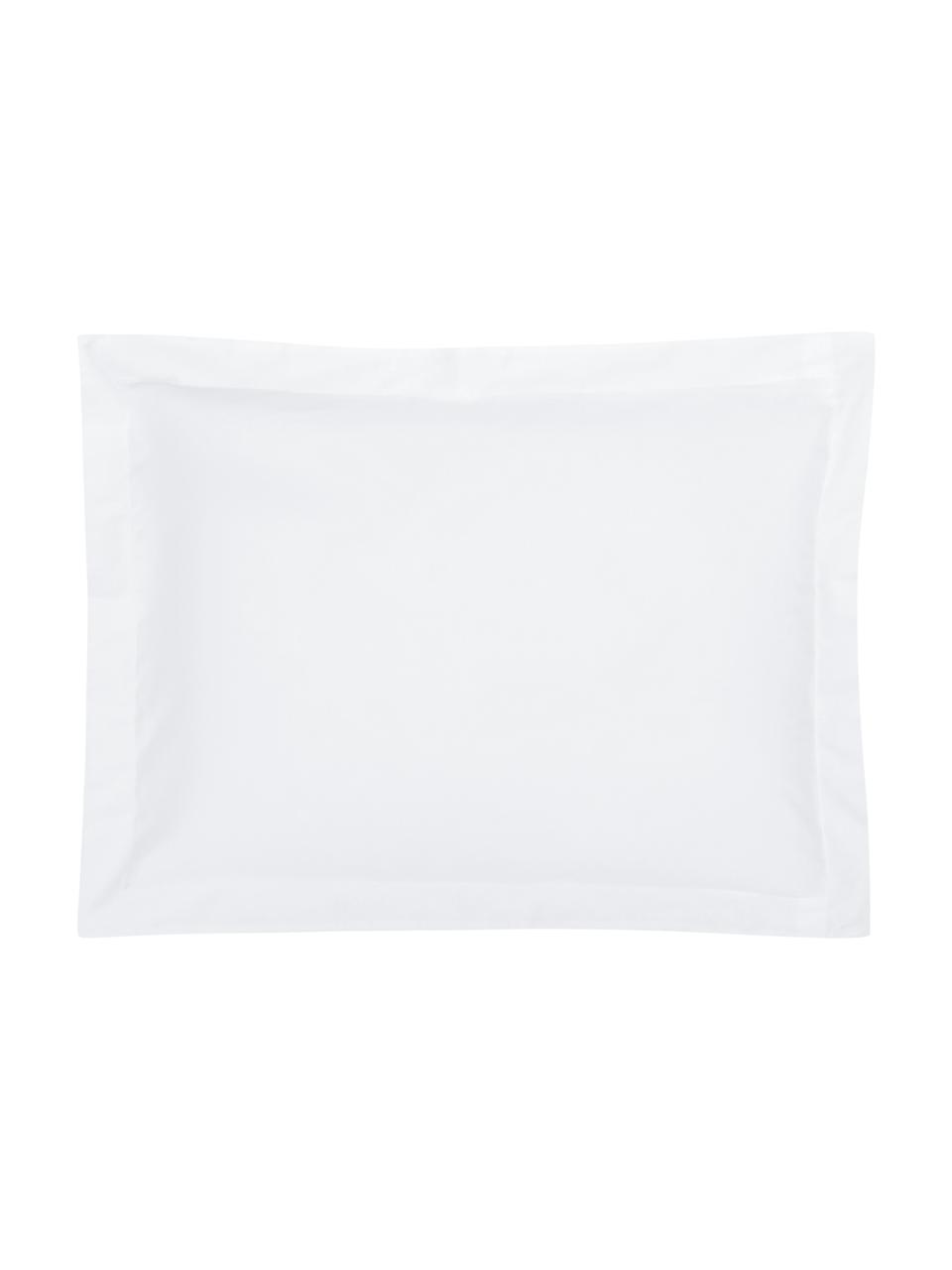 Taie d'oreiller 50x70 satin de coton Premium, 2 pièces, Blanc, larg. 50 x long. 70 cm