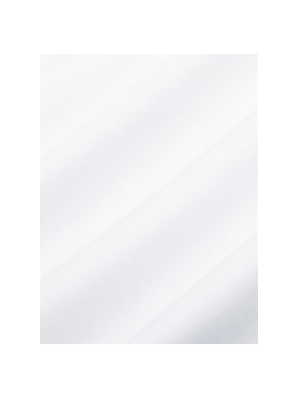 Taie d'oreiller 50x70 satin de coton Premium, 2 pièces, Blanc, 50 x 70 cm