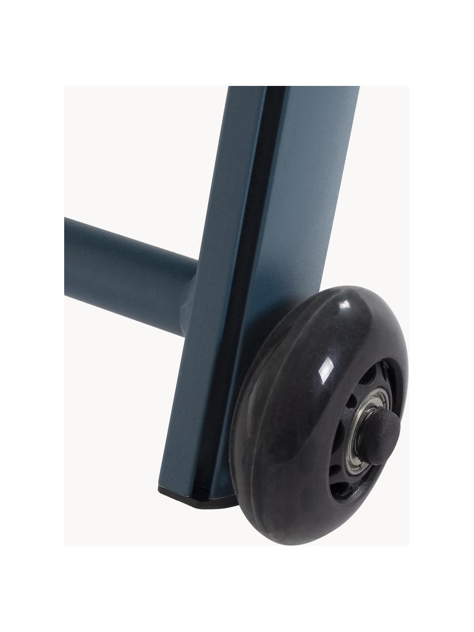 Tumbona con ruedas Taylor, Estructura: aluminio con pintura en p, Ruedas: plástico, Azul oscuro, An 70 x L 182
