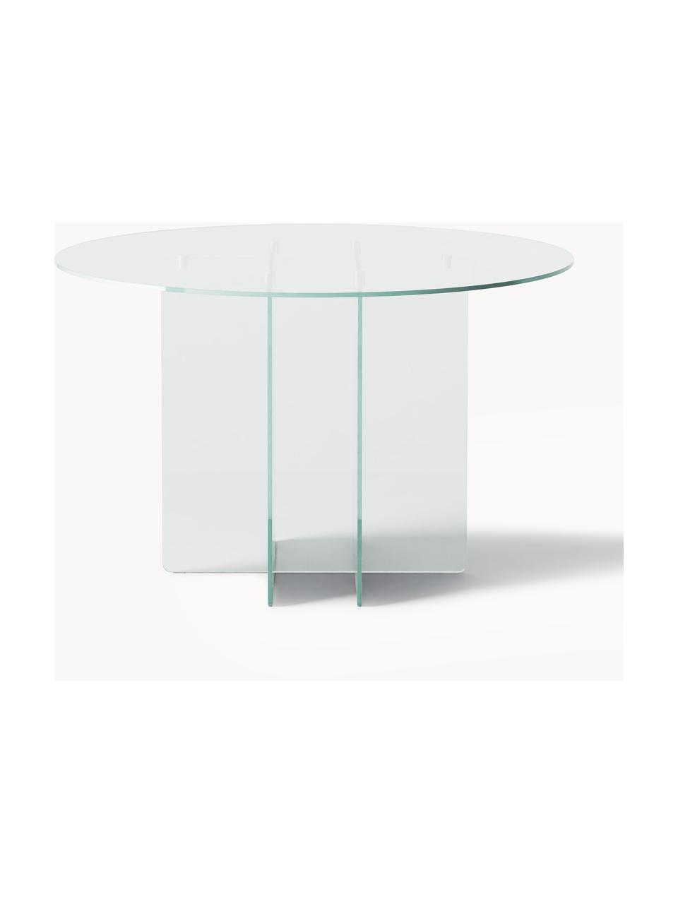 Okrągły stół do jadalni ze szkła Anouk, Ø 120 cm, Szkło, Transparentny, Ø 120 cm