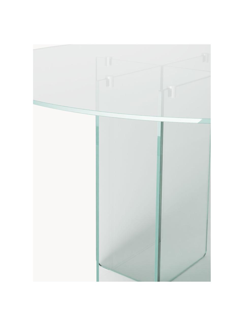Kulatý skleněný jídelní stůl Anouk, Ø 120 cm, Sklo, Transparentní, Ø 120 cm