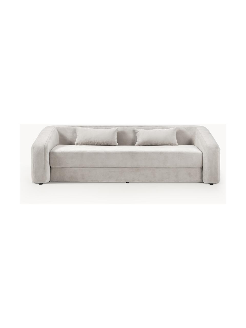 Sofa rozkładana Eliot (3-osobowa), Tapicerka: 88% poliester, 12% nylon , Nogi: tworzywo sztuczne, Jasnoszara tkanina, S 230 x G 100 cm
