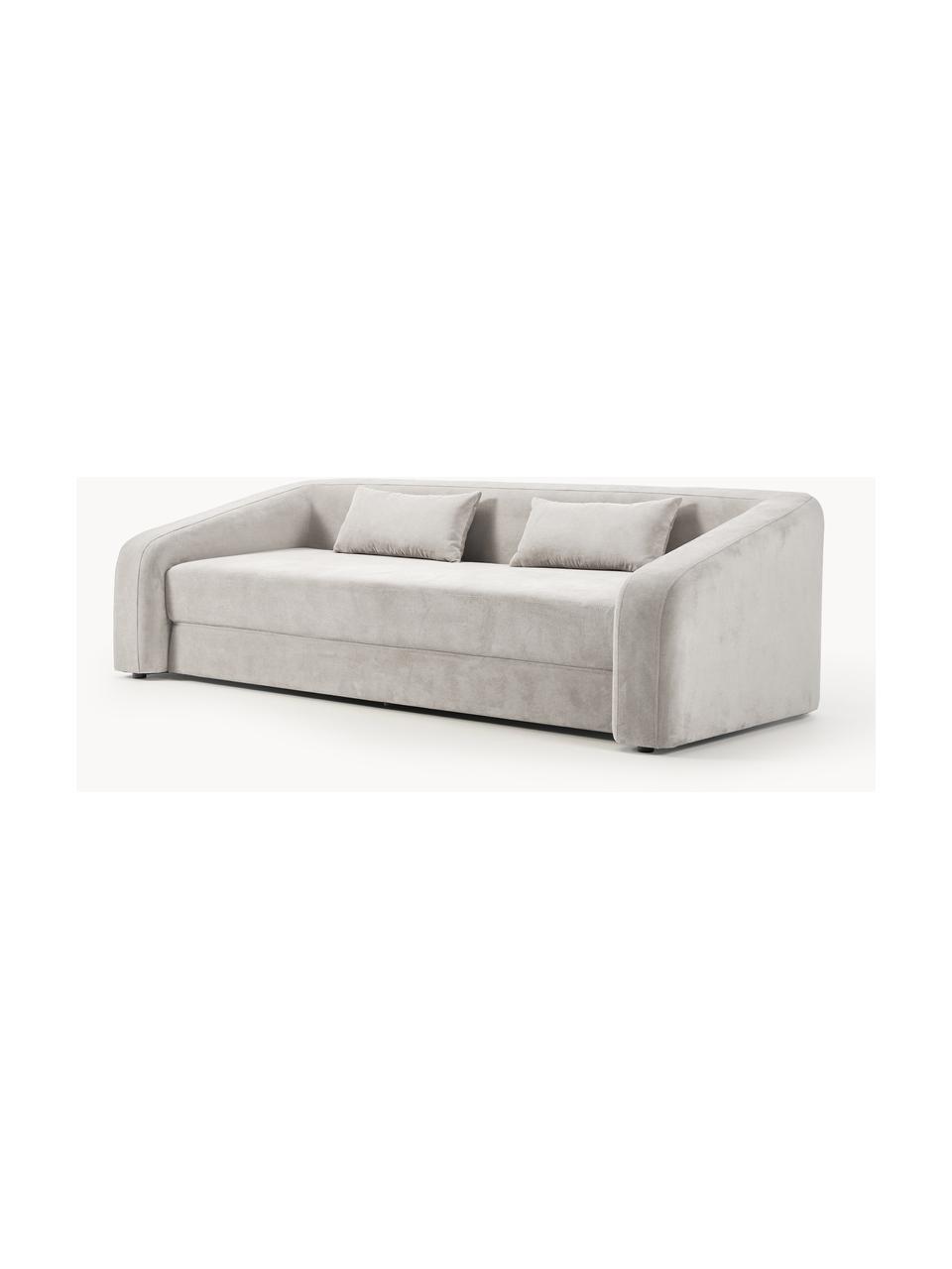 Schlafsofa Eliot (3-Sitzer), Bezug: 88% Polyester, 12% Nylon , Webstoff Hellgrau, B 230 x T 100 cm