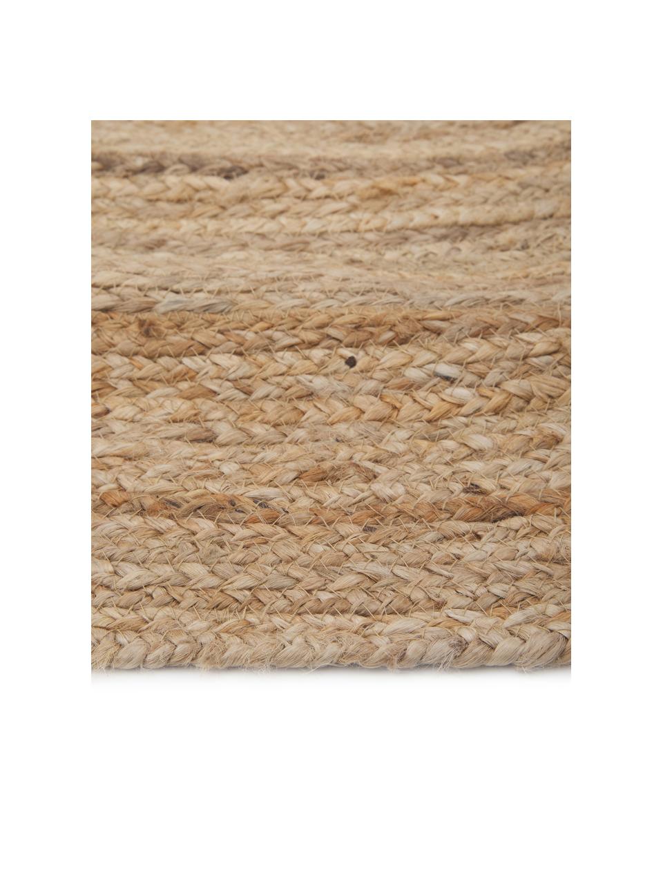 Rond juten vloerkleed Ural, Jute, Jutekleurig, Ø 150 cm (maat M)