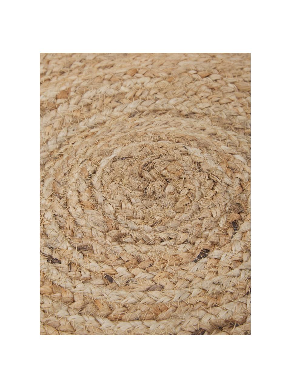 Alfombra redonda de yute Ural, 100% yute, Beige, Ø 150 cm (Tamaño M)