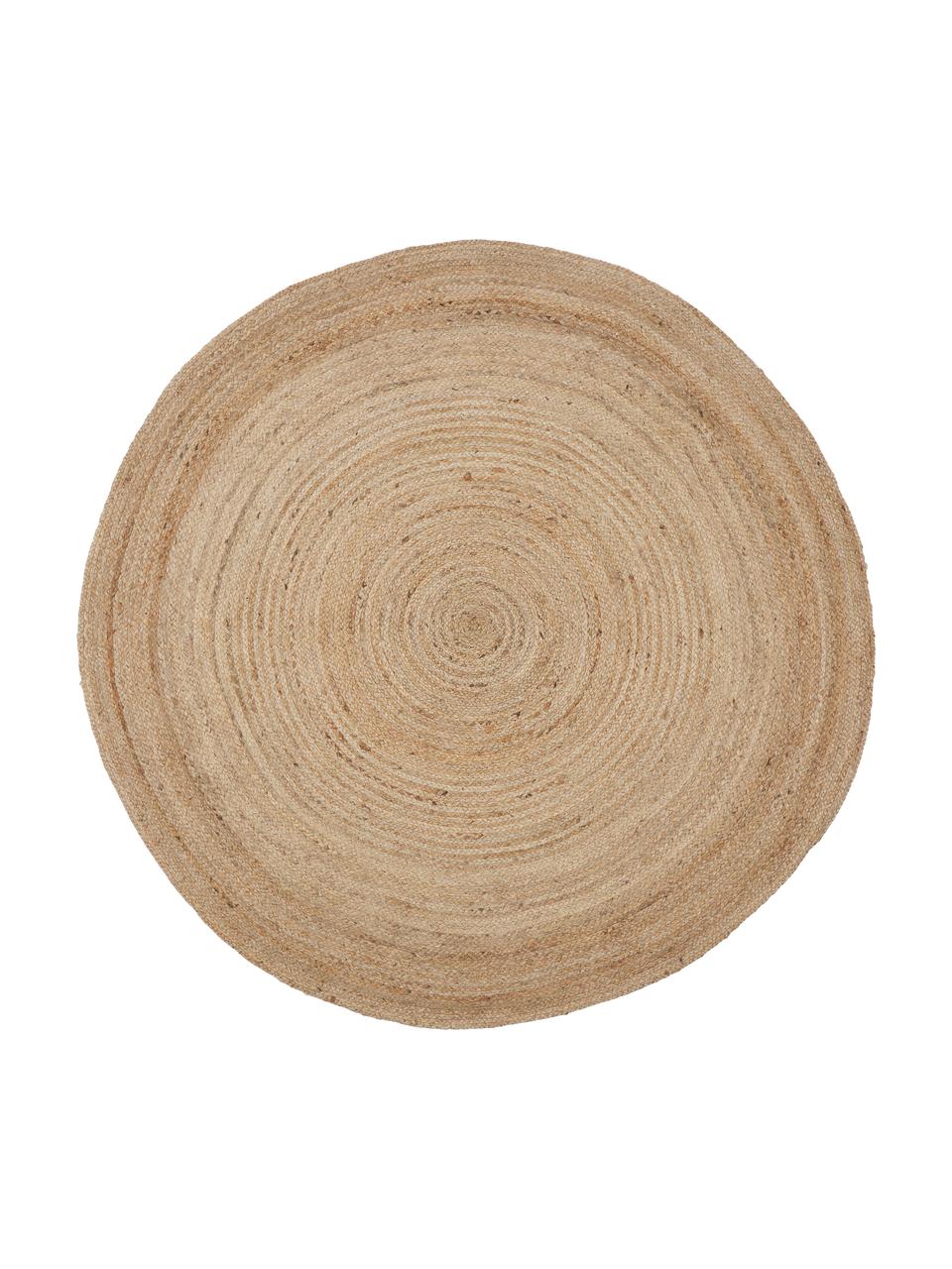 Rond juten vloerkleed Ural, Jute, Jutekleurig, Ø 150 cm (maat M)