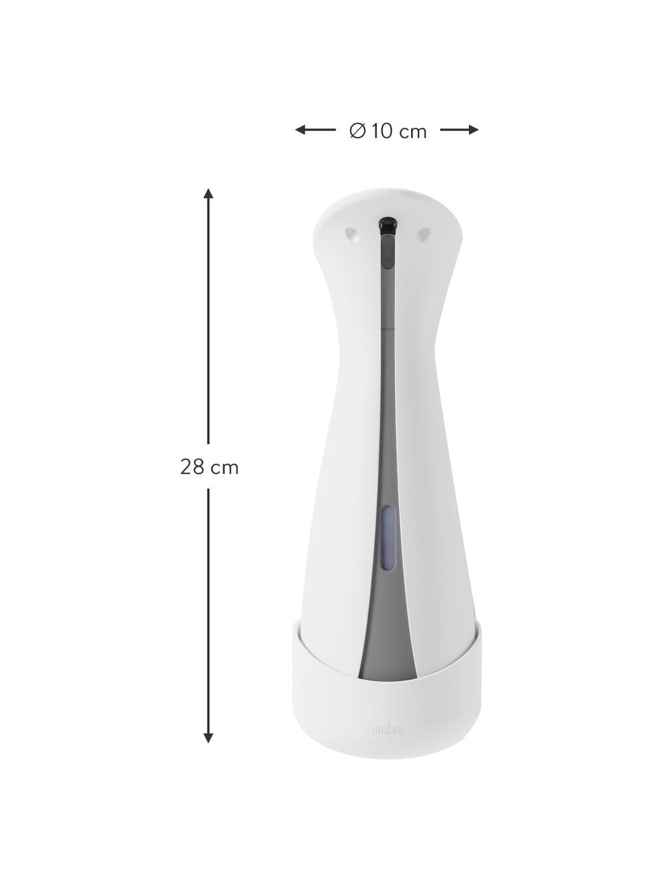 Dosificador de jabón con sensor Otto, Plástico, Blanco, gris, Ø 10 x Al 28 cm, 250 ml