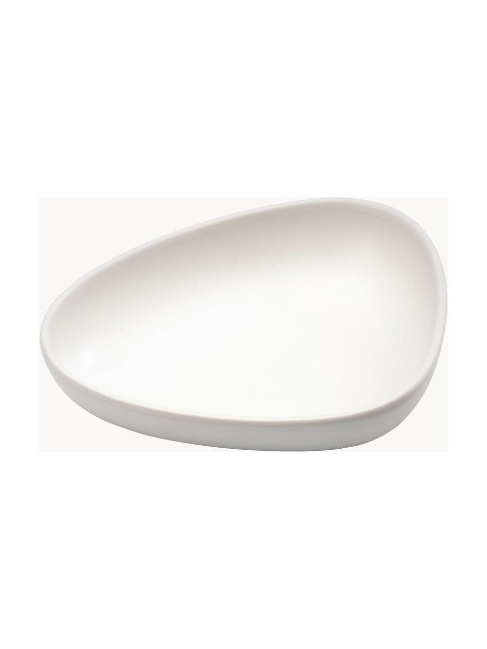 Platos hondos artesanales Monaco, 4 uds., Gres, Blanco, An 22 x Al 5 cm